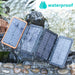 Solar Powerbank 25000mAh Tragbare Solar Ladegerät mit 4 Solarpanels, Outdoor wasserfester externer Akku mit 2 USB Ports für Smartphones, Tablets und mehr