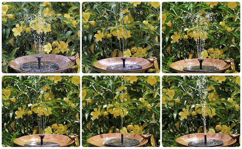 Solar Springbrunnen 2022 Upgrade, AISITIN 2.5W 160mm Solarbrunnen Solar Teichpumpe Outdoor Wasserpumpe Solar Schwimmender Fontäne Pumpe