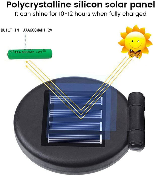Solarlampen für Außen, 4 Stück Solarleuchten für Außen Garten Deko mit Farbwechsel LED, IP65 Wasserdicht, Solar Gartenleuchte für Rasen, Balkon