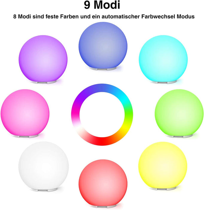 Solarlampen für außen, infray Solarleuchten für außen, Solar Gartenleuchten 30cm Solarkugel mit 9 Modi Leuchte, IP67 Wasserdicht LED Solarleuchten
