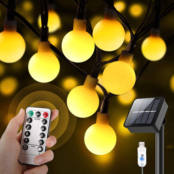 Solar lichterkette Aussen, 11M 60 LED Solar Lichterkette Außen/Innen LED Solarlichterkette mit 8 Modi IP65 Wasserdicht, für Garten Balkon Room Tor Hof