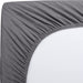 Spannbettlaken 135x190cm - Grau - Gebürstete Mikrofaser Spannbetttuch - 35 cm Tiefe Tasche