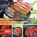 Spareribs Halter Grill – Braten und Rippchenhalter Edelstahl, Aufsatz zur Zubereitung von 5 Spareribs und Braten auf Gas- und Kohlegrill – Backofen