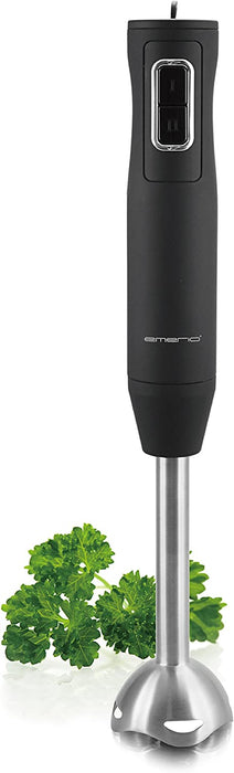 Stabmixer, Edelstahl Stab, Griff gummiert für besseren Halt, zweiteilig, 2 Geschwindigkeiten, PREIS-/LEISTUNGSSIEGER 05/2017, 250 Watt, Schwarz