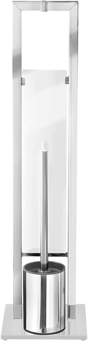 Stand WC-Garnitur Rivalta, hochwertige Standgarnitur mit integriertem Toilettenpapierhalter und WC-Bürstenhalter, in rostfreier Edelstahl-Qualität