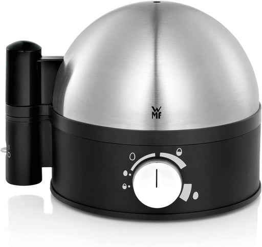 Stelio Eierkocher Edelstahl, Eierkocher 1 Ei -7 Eier, 38 Watt, Härtegradeinstellung, Fortkochstufe, Messbecher mit Eipick
