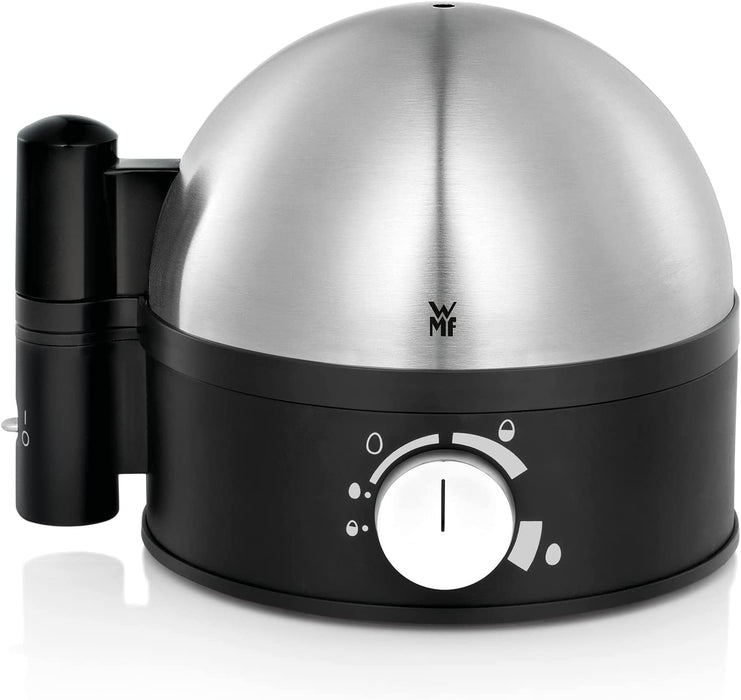 Stelio Eierkocher Edelstahl, Eierkocher 1 Ei -7 Eier, 38 Watt, Härtegradeinstellung, Fortkochstufe, Messbecher mit Eipick