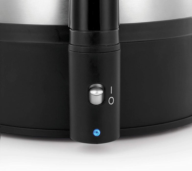 Stelio Eierkocher Edelstahl, Eierkocher 1 Ei -7 Eier, 38 Watt, Härtegradeinstellung, Fortkochstufe, Messbecher mit Eipick