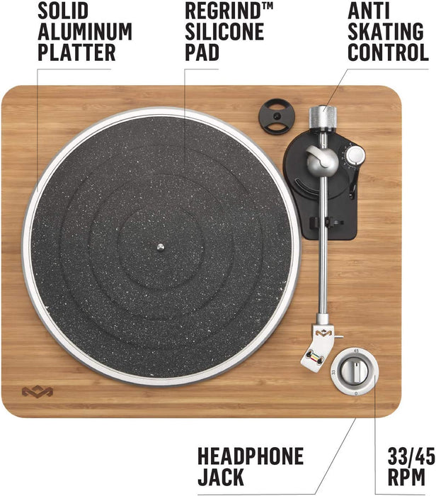 Stir It Up Plattenspieler, Vinyl-Plattenspieler, Record Player, Turntable, Stereo-Vorverstärker, USB-Anschluss, Schallplatte zu PC, 33 + 45 RPM