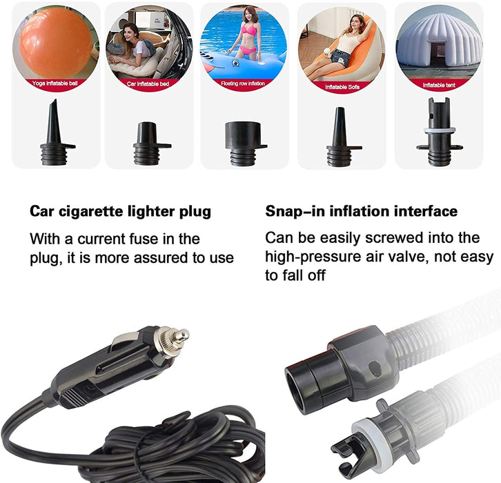 Sup Pumpe Elektrisch - Sup Pumpe 20psi,Multifunktion Elektrische Luftpumpe Intelligente Zweistufige Auto-Off-Funktion 12V Quick-Fill 