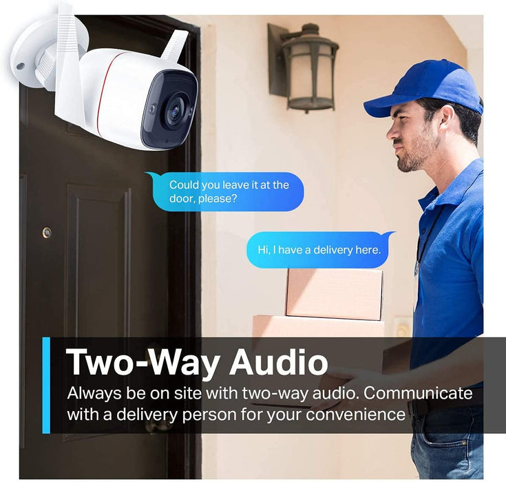 TP-Link Tapo C310 Überwachungskamera Außen, WLAN IP Kamera, 3MP Hochauflösung, 30m Nachtsicht, Alarmmeldung, unterstützt Alexa & Google Assistant