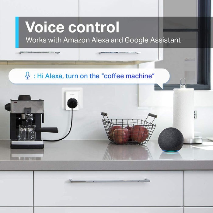 Tapo Smart WLAN Steckdose,Alexa Steckdose 4er Pack, Smart Home WiFi Steckdose, Alexa Zubehör, funktioniert mit Alexa, Google Home, Tapo App