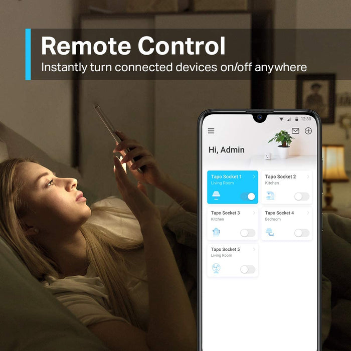 Tapo Smart WLAN Steckdose,Alexa Steckdose 4er Pack, Smart Home WiFi Steckdose, Alexa Zubehör, funktioniert mit Alexa, Google Home, Tapo App