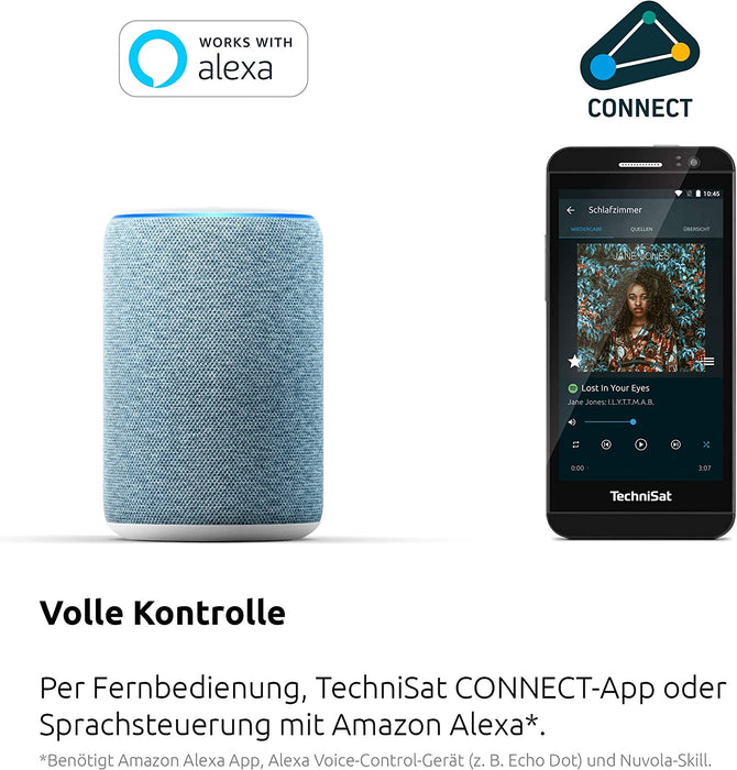 TechniSat DIGITRADIO 631 - Stereo Internetradio (DAB, UKW, 70 Watt 2.1 System m. Subwoofer, CD, USB, Bluetooth-Streaming, AUX, WLAN, Wecker)