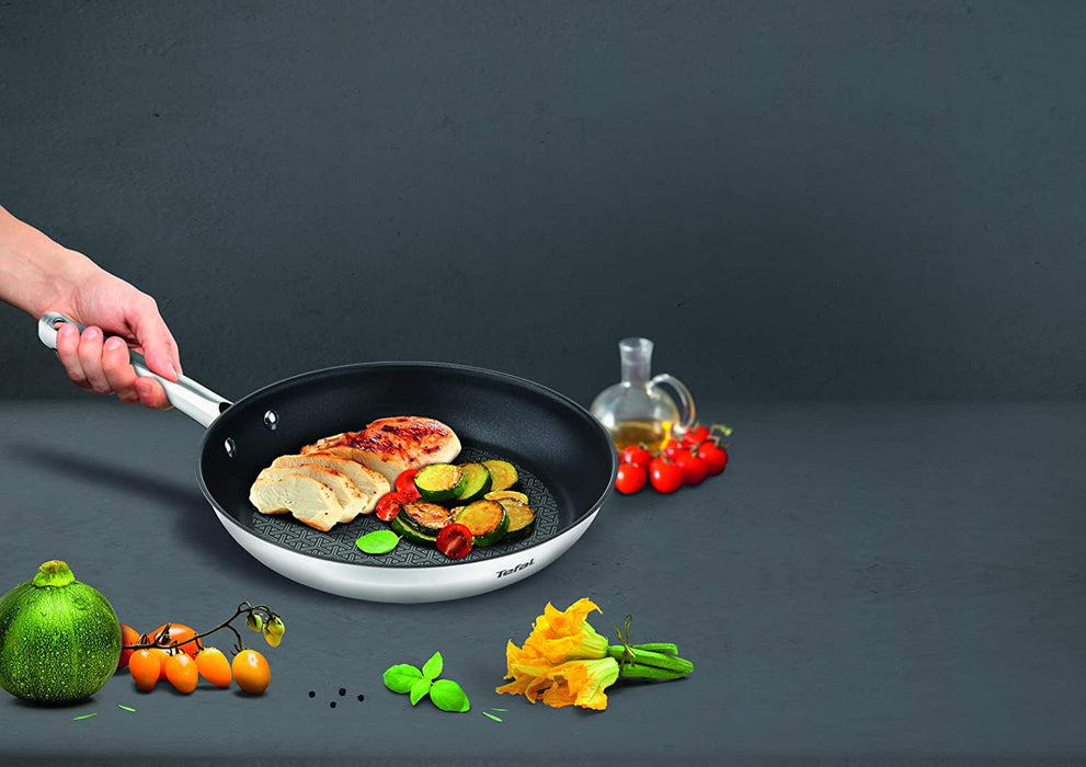 Tefal Duetto 3-teiliges Bratpfannen-Set | 20, 24 und 28 cm | integrierter Temperaturindikator | geeignet für alle Herdarten, auch für Induktionsherde