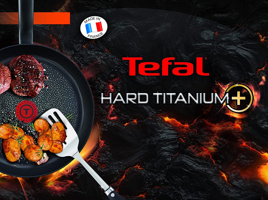 Tefal Hard Titanium Plus Pfanne | 28 cm | antihaftbeschichtet | Aluminium | schwarz