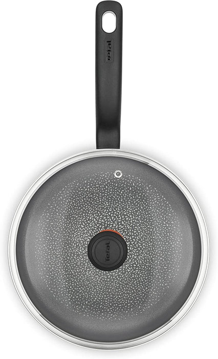 Tefal Hard Titanium+ Schmorpfanne mit Deckel | 24 cm | Für alle Herdarten inklusive Induktion | Antihaftversiegelt | Starker Induktionsboden