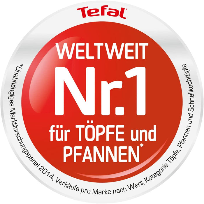 Tefal Hard Titanium+ Schmorpfanne mit Deckel | 24 cm | Für alle Herdarten inklusive Induktion | Antihaftversiegelt | Starker Induktionsboden