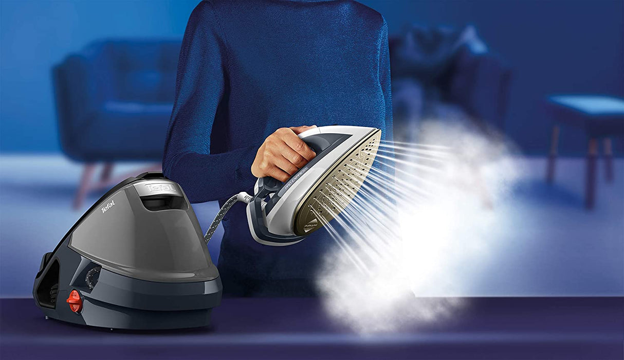 Tefal Pro Express Dampfbügelstation |7,5 bar| 1,6 L Wassertank-Fassungsvermögen | Anti-Kalk-Kollektor|120 g/Min. konstante Dampfmenge