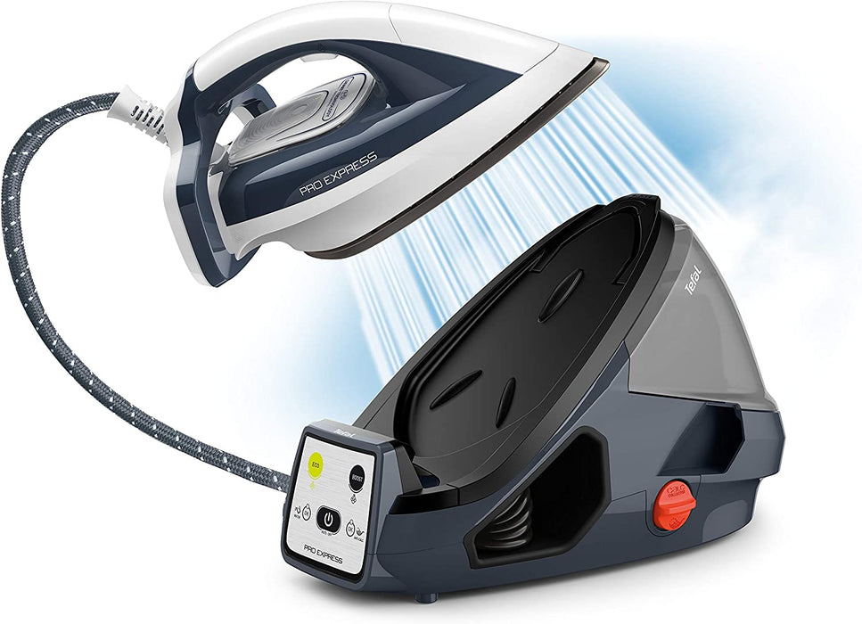 Tefal Pro Express Dampfbügelstation |7,5 bar| 1,6 L Wassertank-Fassungsvermögen | Anti-Kalk-Kollektor|120 g/Min. konstante Dampfmenge