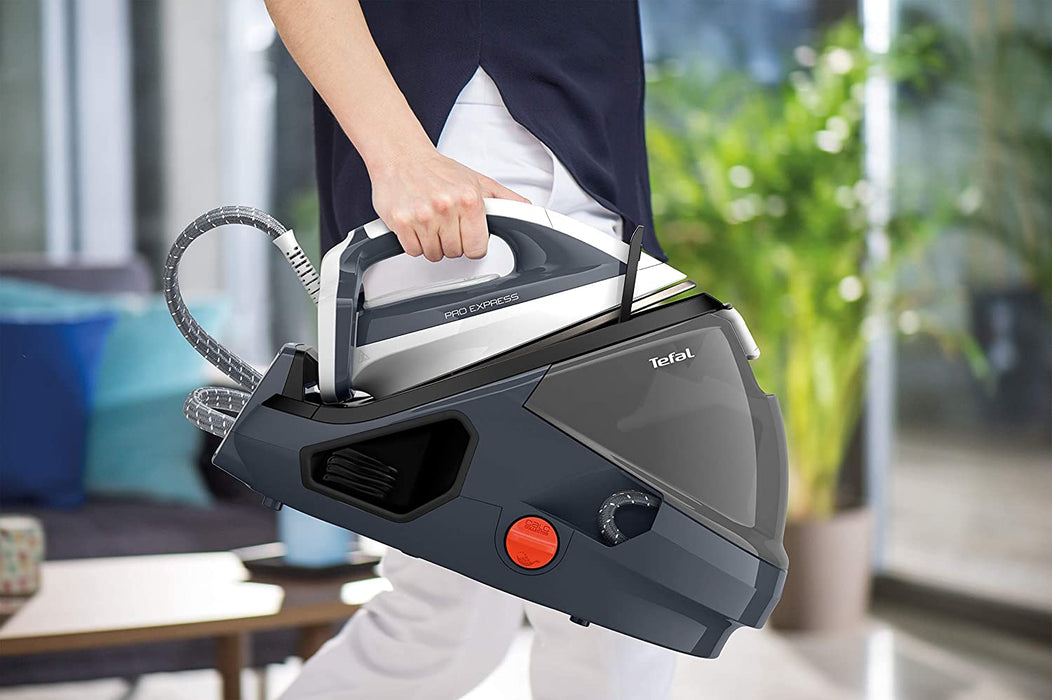 Tefal Pro Express Dampfbügelstation |7,5 bar| 1,6 L Wassertank-Fassungsvermögen | Anti-Kalk-Kollektor|120 g/Min. konstante Dampfmenge