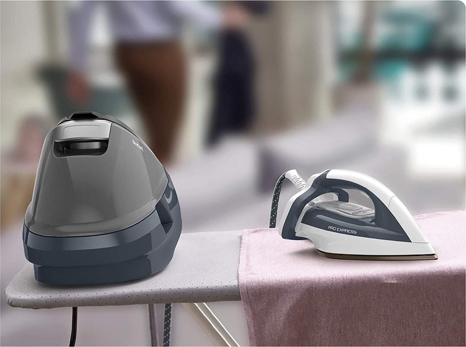 Tefal Pro Express Dampfbügelstation |7,5 bar| 1,6 L Wassertank-Fassungsvermögen | Anti-Kalk-Kollektor|120 g/Min. konstante Dampfmenge
