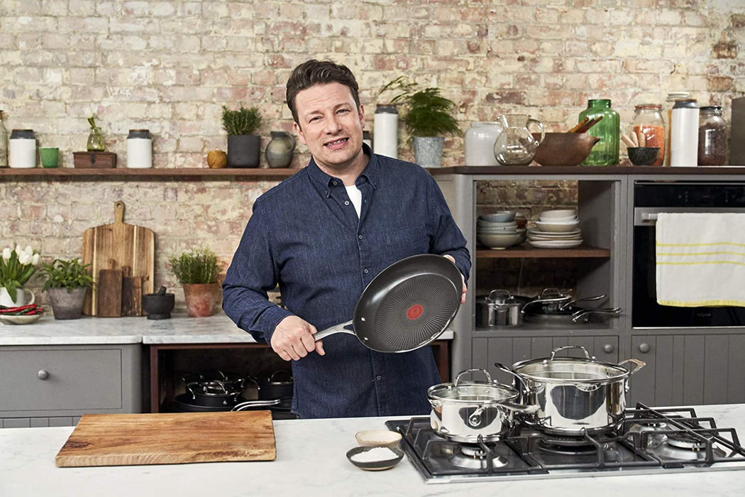 Tefal Jamie Oliver Cook´s Direct On Bratpfanne | 28 cm | Induktionsgeeignet | Spülmaschinenfest | Langlebige Antihaft-Beschichtung 