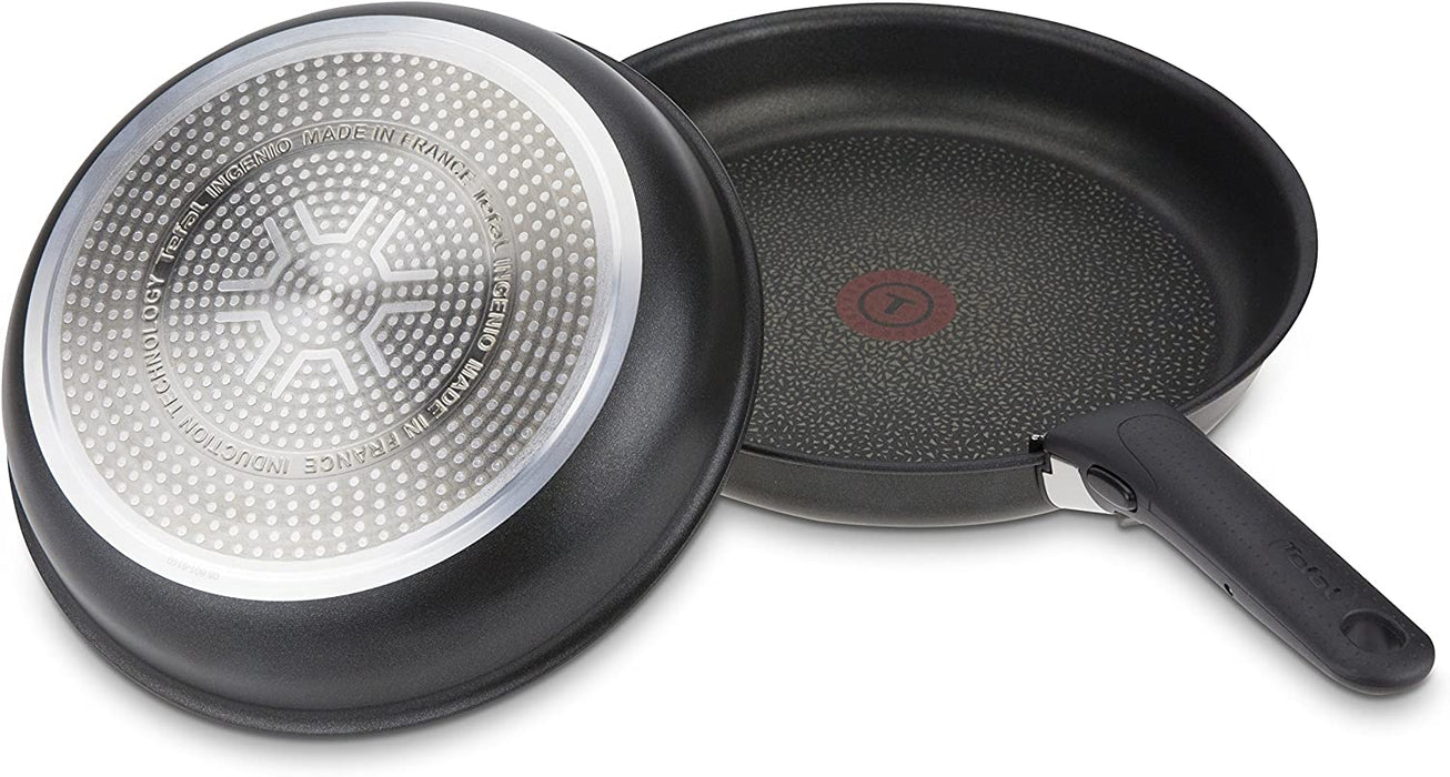 Tefal 3-teiliges Pfannen-Set Ingenio Expertise | 22 + 26 cm Pfanne | inklusive Griff | Alle Herdarten, auch Induktion | Antihaftversiegelt