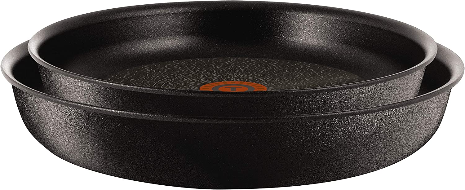 Tefal 3-teiliges Pfannen-Set Ingenio Expertise | 22 + 26 cm Pfanne | inklusive Griff | Alle Herdarten, auch Induktion | Antihaftversiegelt