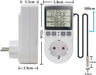 Temperaturregler Steckdose 230V mit Fühler Digital Thermostat Steckdose Heizung Kühlung Temperaturschalter für Gewächshaus Kühlschrank