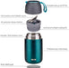 Thermobehälter für Essen 500ml & 700ml Edelstahl Warmhaltebebehälter mit faltbaren Löffel, Speißen, Babynahrung, Suppe, Brei, Obst, Joghurt, Thermo 