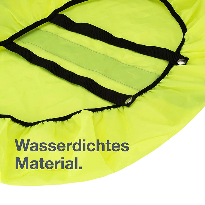 Rucksack Schulranzen Regenschutz Regencape Regenhülle - ultrahell & starkreflektierend & wasserdicht für Schulanfänger & Kinder