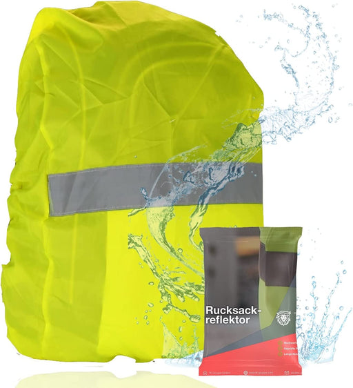 Rucksack Schulranzen Regenschutz Regencape Regenhülle - ultrahell & starkreflektierend & wasserdicht für Schulanfänger & Kinder