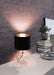 Tischlampe Carlton 2, 1 flammige Vintage Tischleuchte, Nachttischlampe aus Stahl und Stoff, Farbe Kupfer, schwarz, Fassung E14, inkl Schalter