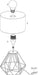 Tischlampe Carlton 2, 1 flammige Vintage Tischleuchte, Nachttischlampe aus Stahl und Stoff, Farbe Kupfer, schwarz, Fassung E14, inkl Schalter