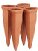 Tonkegel Bewässerung 4er Set, Pflanzen Wasserspender Ton, Wein und PET Flaschen Bewässerungskegel, Terracotta