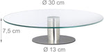 Tortenplatte drehbar, Standfuß, Kuchenplatte zum Dekorieren, Torten Drehteller für Kuchen, Ø 30cm, transparent, 1 Stück