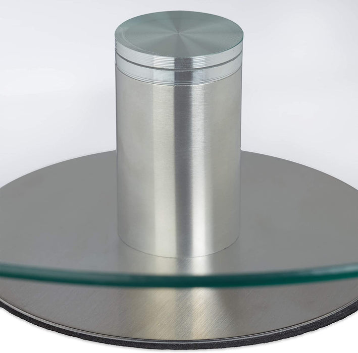 Tortenplatte drehbar, Standfuß, Kuchenplatte zum Dekorieren, Torten Drehteller für Kuchen, Ø 30cm, transparent, 1 Stück