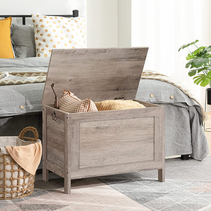 Truhen, Sitzbank mit Stauraum, Spielzeugtruhe mit Deckel, Schuhbank, Sitztruhe, Aufbewahrungstruhe, Robust, Sicherheitsscharniere, Schlafzimmer
