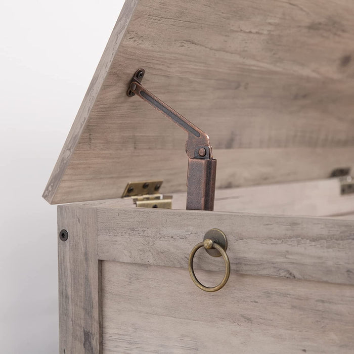 Truhen, Sitzbank mit Stauraum, Spielzeugtruhe mit Deckel, Schuhbank, Sitztruhe, Aufbewahrungstruhe, Robust, Sicherheitsscharniere, Schlafzimmer