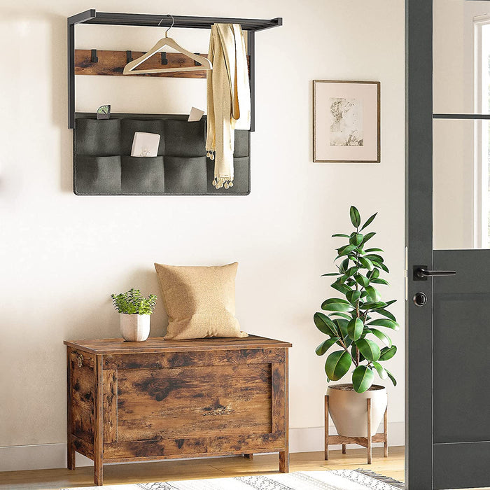 Truhen, Sitzbank mit Stauraum, Spielzeugtruhe mit Deckel, Schuhbank, Sitztruhe, Aufbewahrungstruhe, Robust, Sicherheitsscharniere, Stabil, Flur, Schlafzimmer, Wohnzimmer, Dunkelbraun