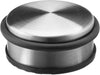 Türstopper Edelstahl Boden, Türfeststeller mit Gummiring, Türpuffer Gummi, HxBxT: 4,5 x 10 x 10 cm, silber