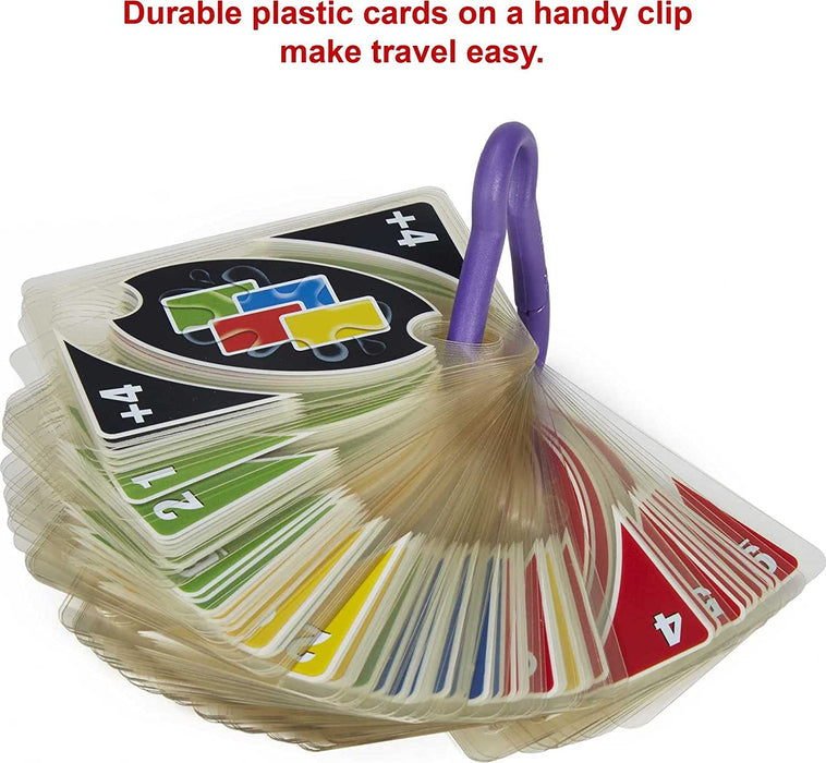 UNO H2O, wasserfeste Karten mit Ring, ideal für unterwegs, Spielzeug ab 7 Jahren