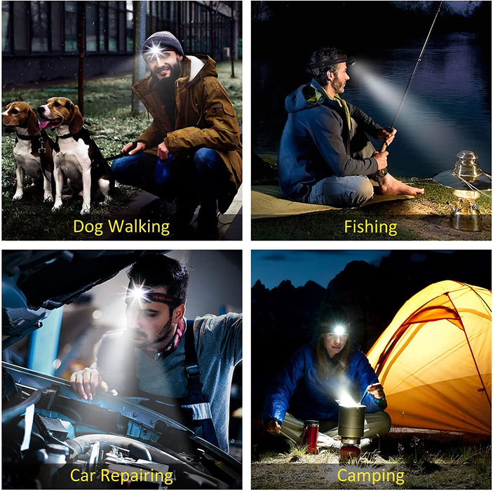 USB Wiederaufladbare LED Stirnlampe Kopflampe mit Rotlicht, Wasserdicht Leichtgewichts Mini Stirnlampen für Kinder, Outdoor, Laufen, Joggen