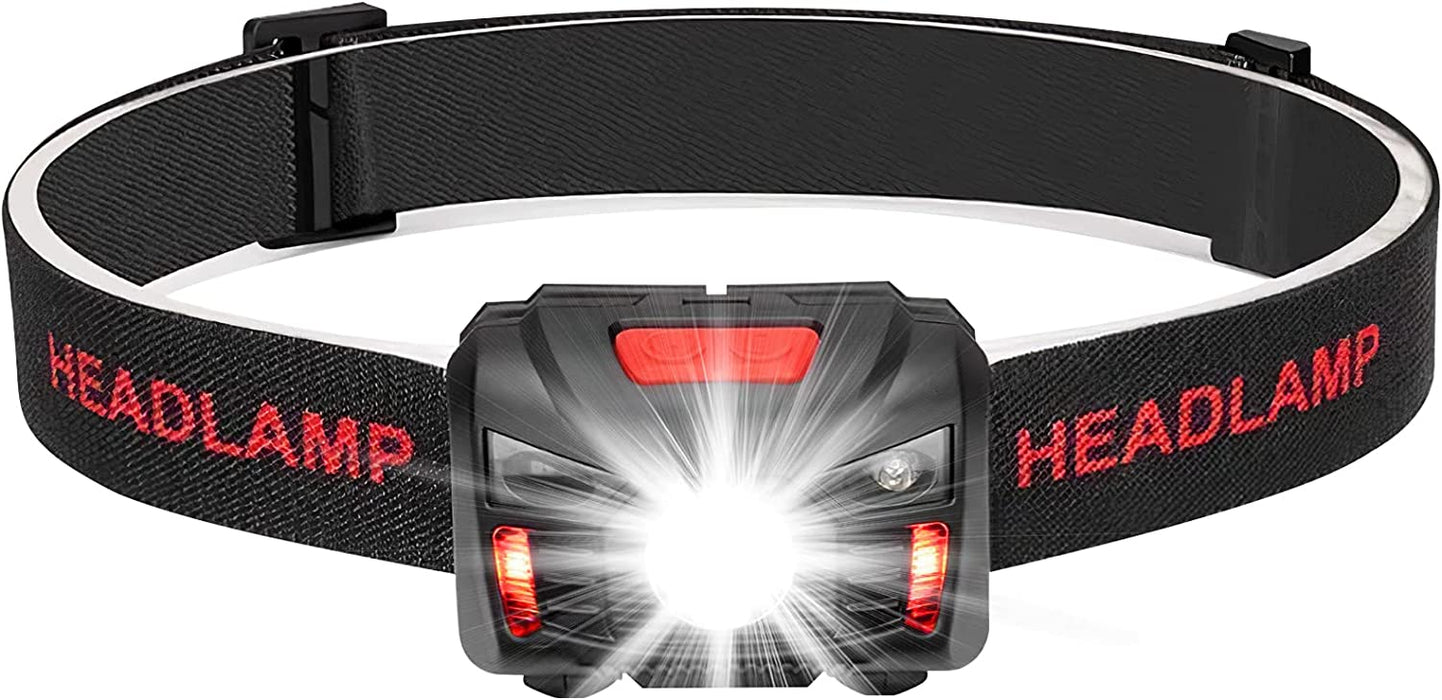 USB Wiederaufladbare LED Stirnlampe Kopflampe mit Rotlicht, Wasserdicht Leichtgewichts Mini Stirnlampen für Kinder, Outdoor, Laufen, Joggen