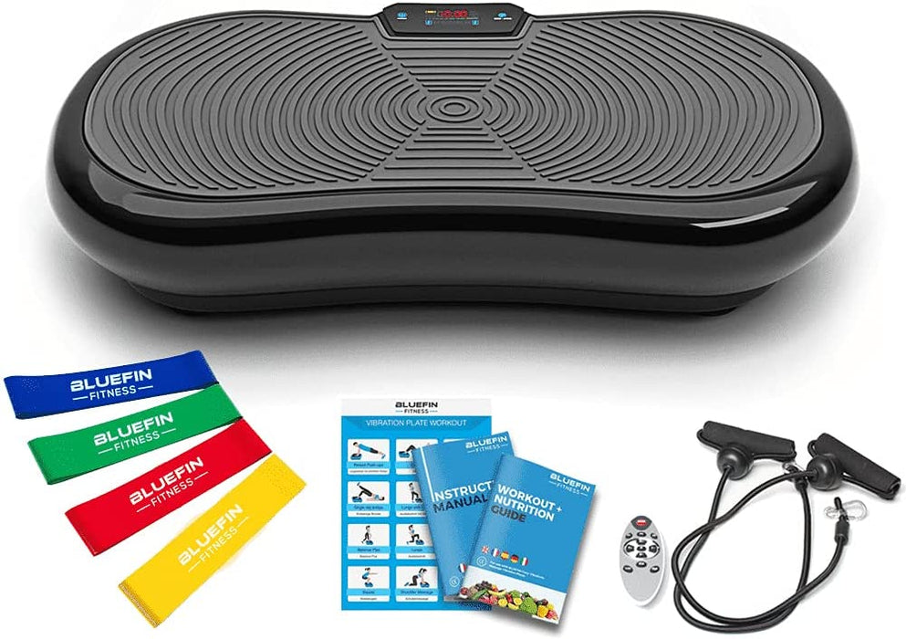 Fitness Ultra Slim Power Vibrationsplatte | Fett verlieren und Fitnesstraining von Zuause | 5 Trainingsprogramme + 180 Stufen | Bluetooth Lautsprecher