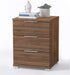 Universal Nachttisch in Columbia Nußbaum Optik - Moderner Nachtschrank mit drei Schubladen für Ihr Boxspringbett - 46 x 61 x 42 cm