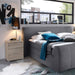 Universal Nachttisch in Eiche San Remo Hell Optik - Moderner Nachtschrank mit drei Schubladen für Ihr Boxspringbett - 46 x 61 x 42 cm