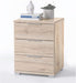 Universal Nachttisch in Eiche San Remo Hell Optik - Moderner Nachtschrank mit drei Schubladen für Ihr Boxspringbett - 46 x 61 x 42 cm