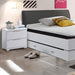 Universal Nachttisch in Weiß - Moderner Nachtschrank mit zwei Schubladen für Ihr Bett - 46 x 43 x 42 cm